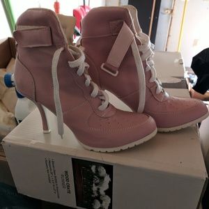 Soda Lite Pink Ankle Boots